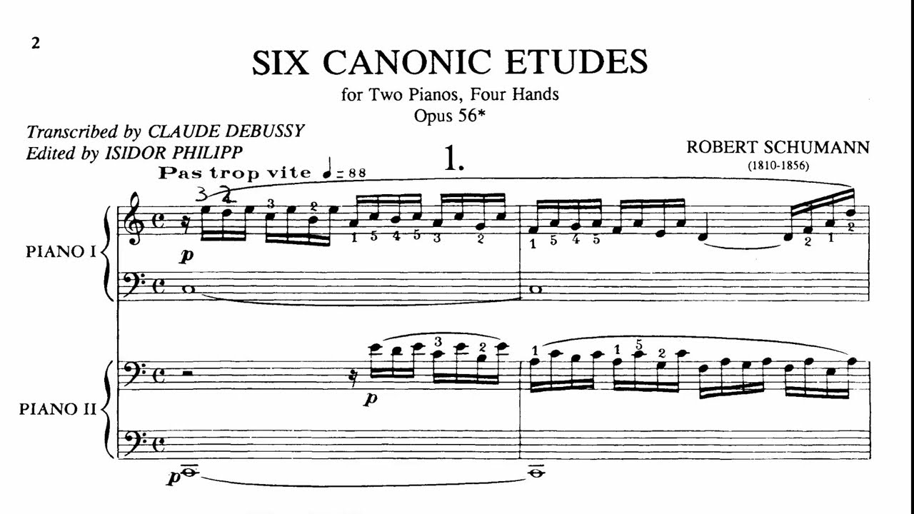 Schumann - Sei studi in forma di canone op. 56 per 2 pianoforti