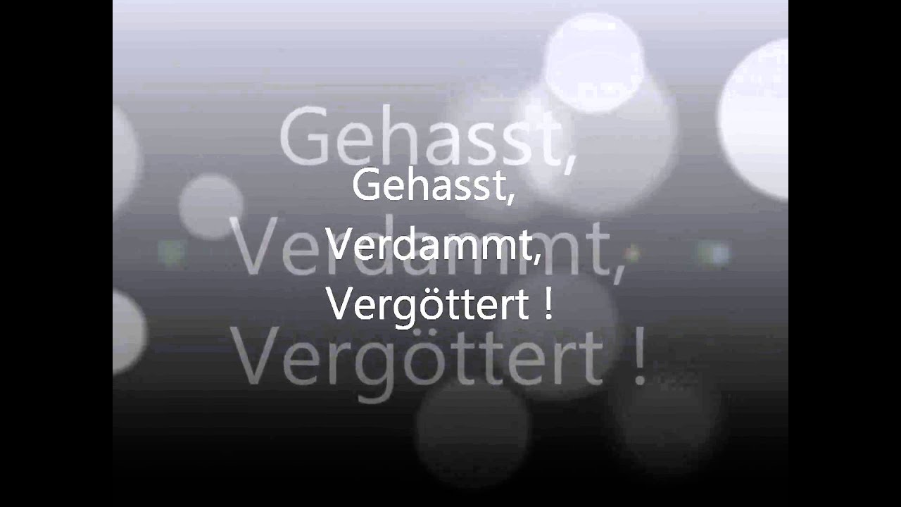 B&ouml;hse Onkelz - Gehasst Verdammt Verg&ouml;ttert (lyrics)