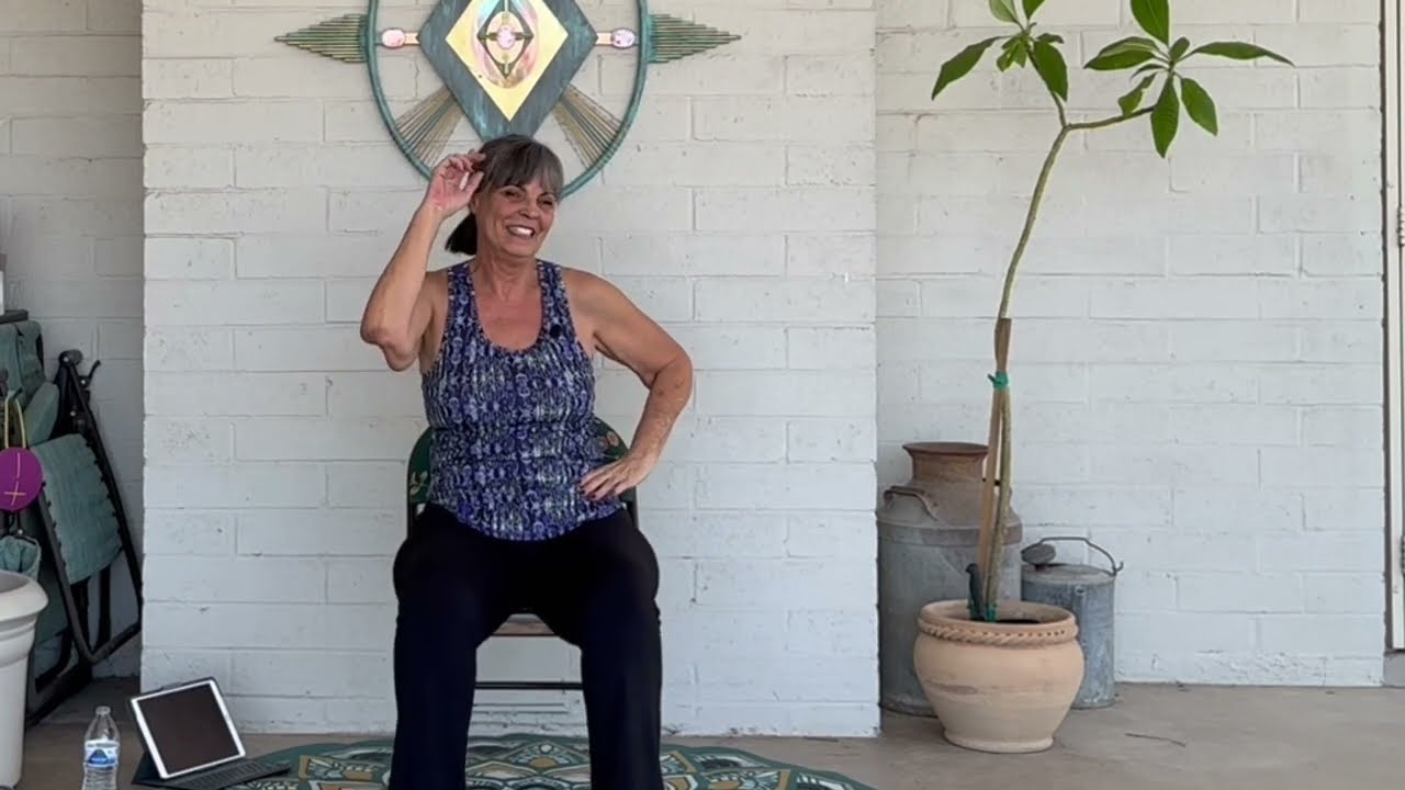 Aloha! Wonderful World by Israel Kamakawiwo’ole, Joanne’ Moving Matters, Chair Yoga Dance