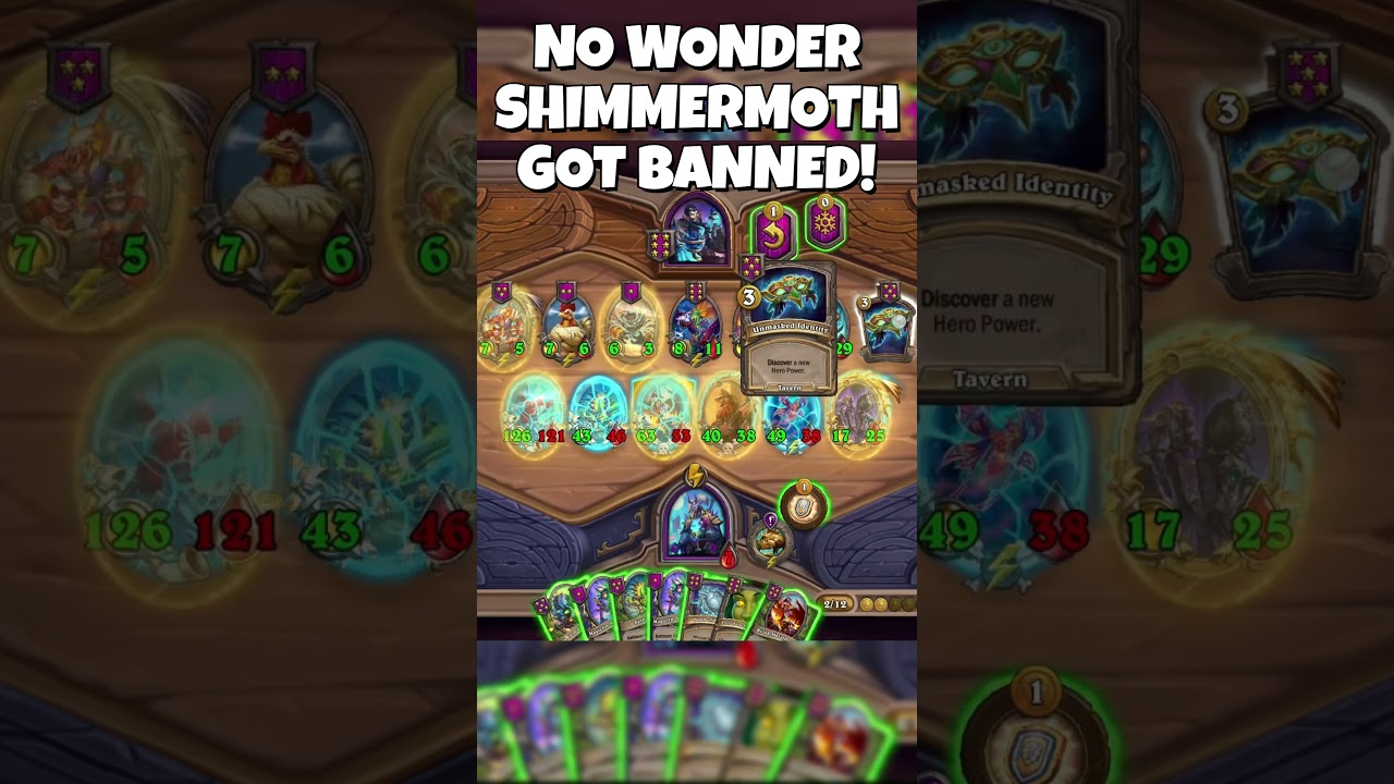 SHIMMERMOTH OP! #battlegrounds #hearthstone #hearthstonebattlegrounds #shimmermoth #banned #beetles