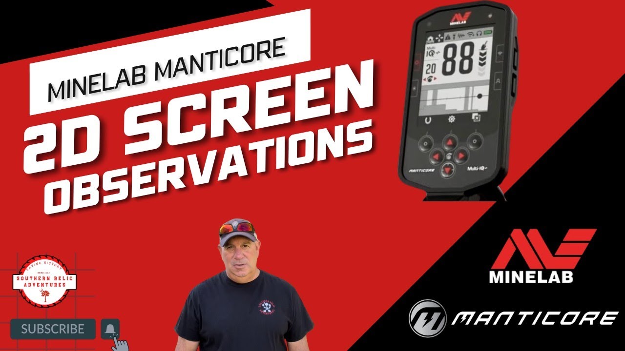 Наблюдения за экраном Minelab Manticore 2D при поиске железа
