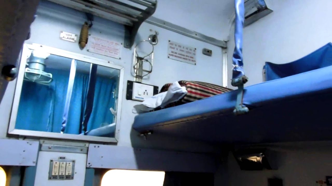 Inside the 2AC coach or A1 coach or AC Two Tier Coach of 12369 Kumbha Express