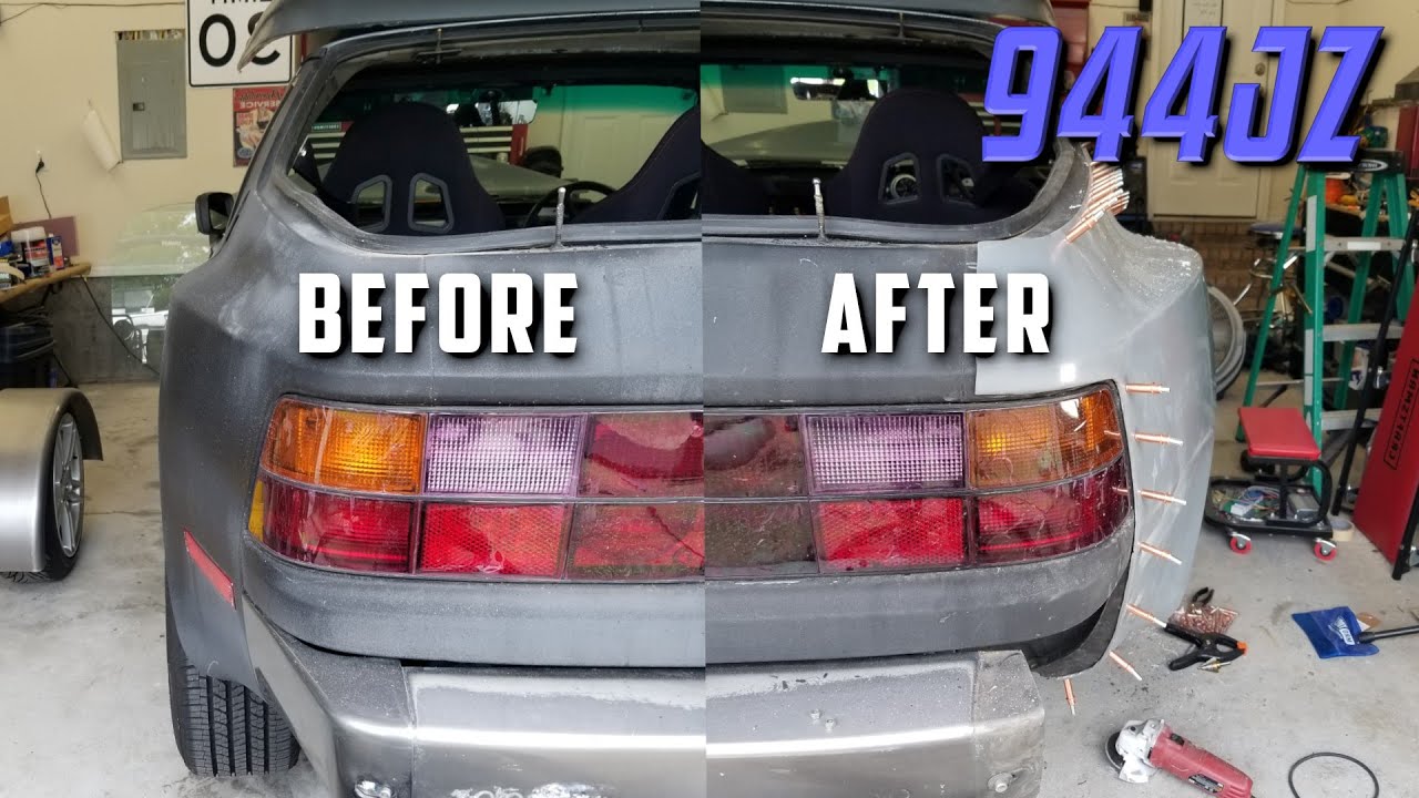 Installing the GT Racing Porsche 944 Rear widebody quarter panels pt. 2 of 2