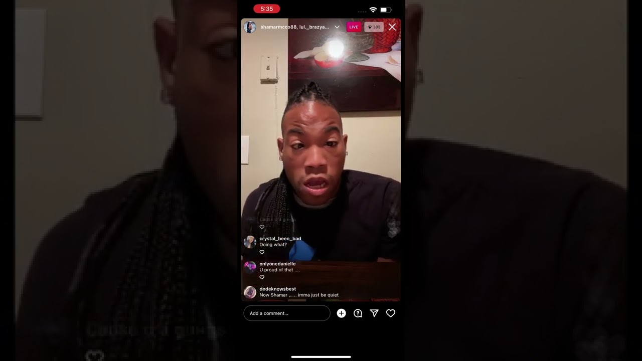 shamar mcco spazzes on fans for talking shit about him while joining his live ‘