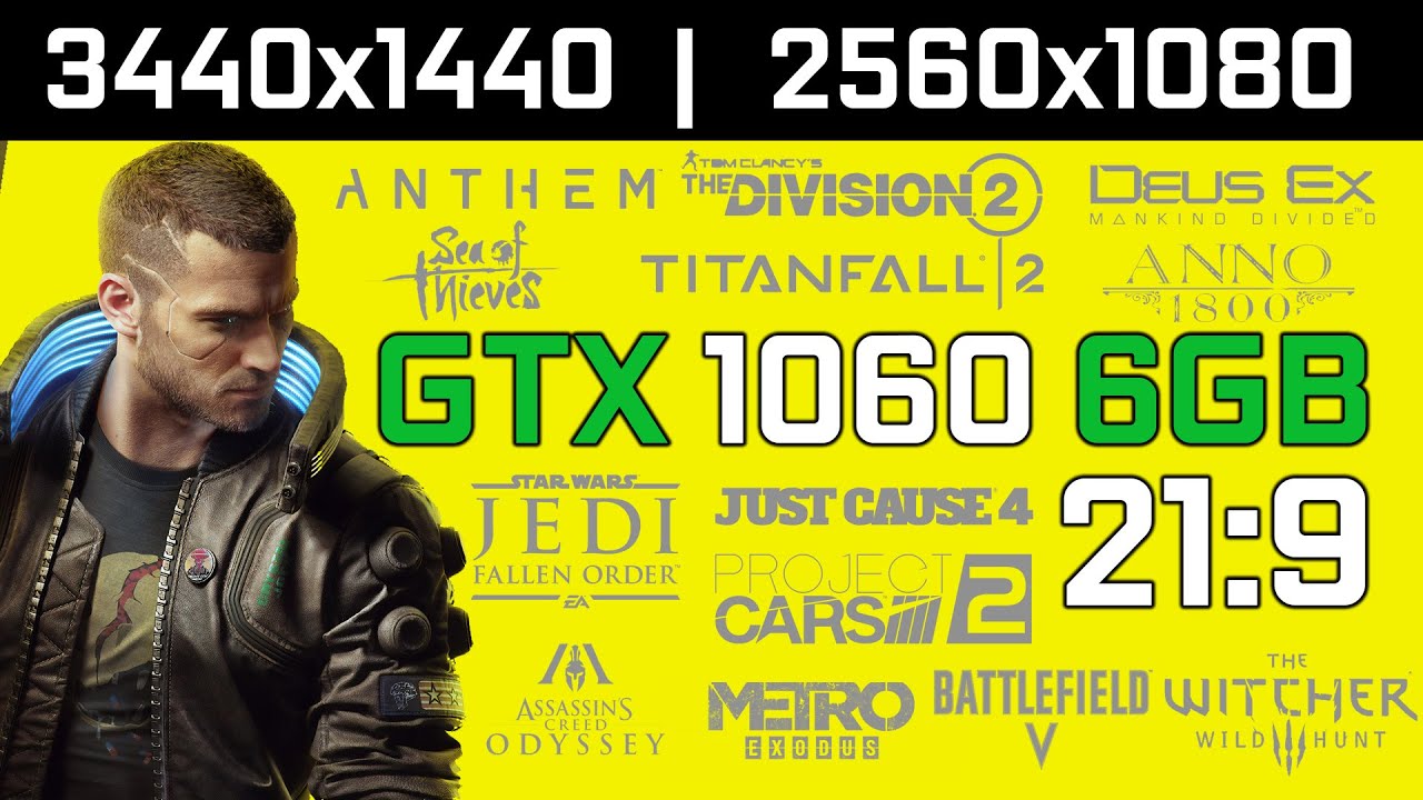 GTX 1060 Test in 30+ Games - 3440x1440 and 2560x1080 [21:9]