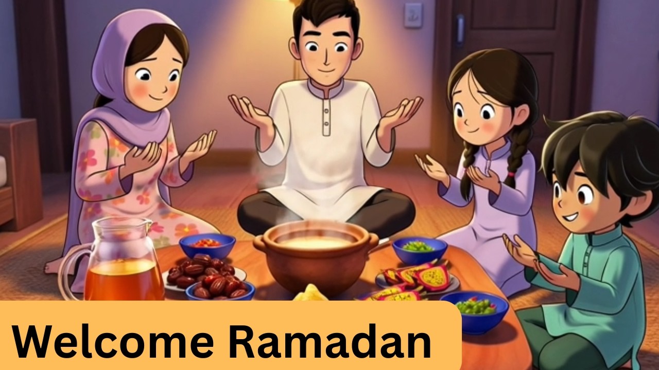 Welcome Ramadan|Beautiful Islamic Poem for Kids|Cartoon Animation Rhymes& Songs for Children
