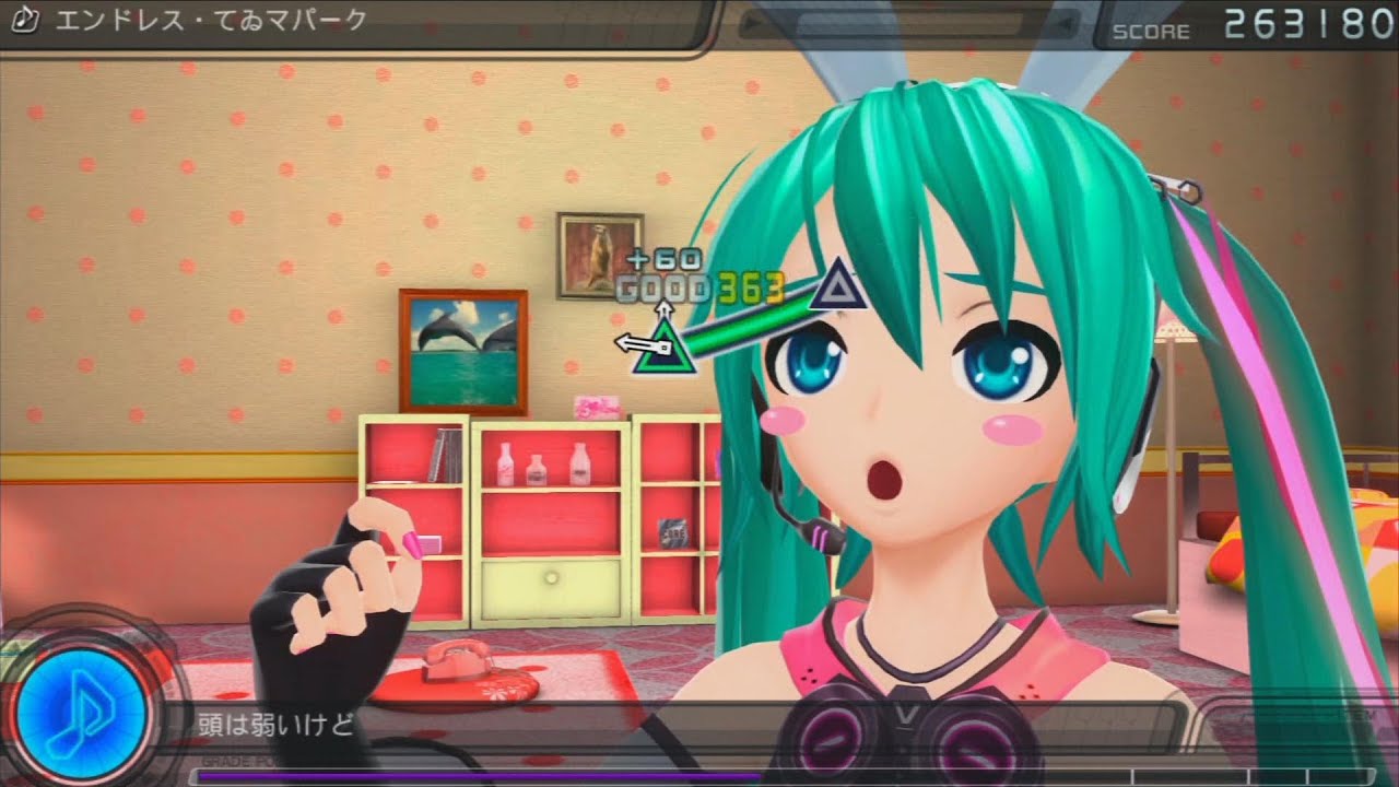 【Project Diva F ENGLISH】【9★】 Endless Tewi-ma Park PV+Notes Edit
