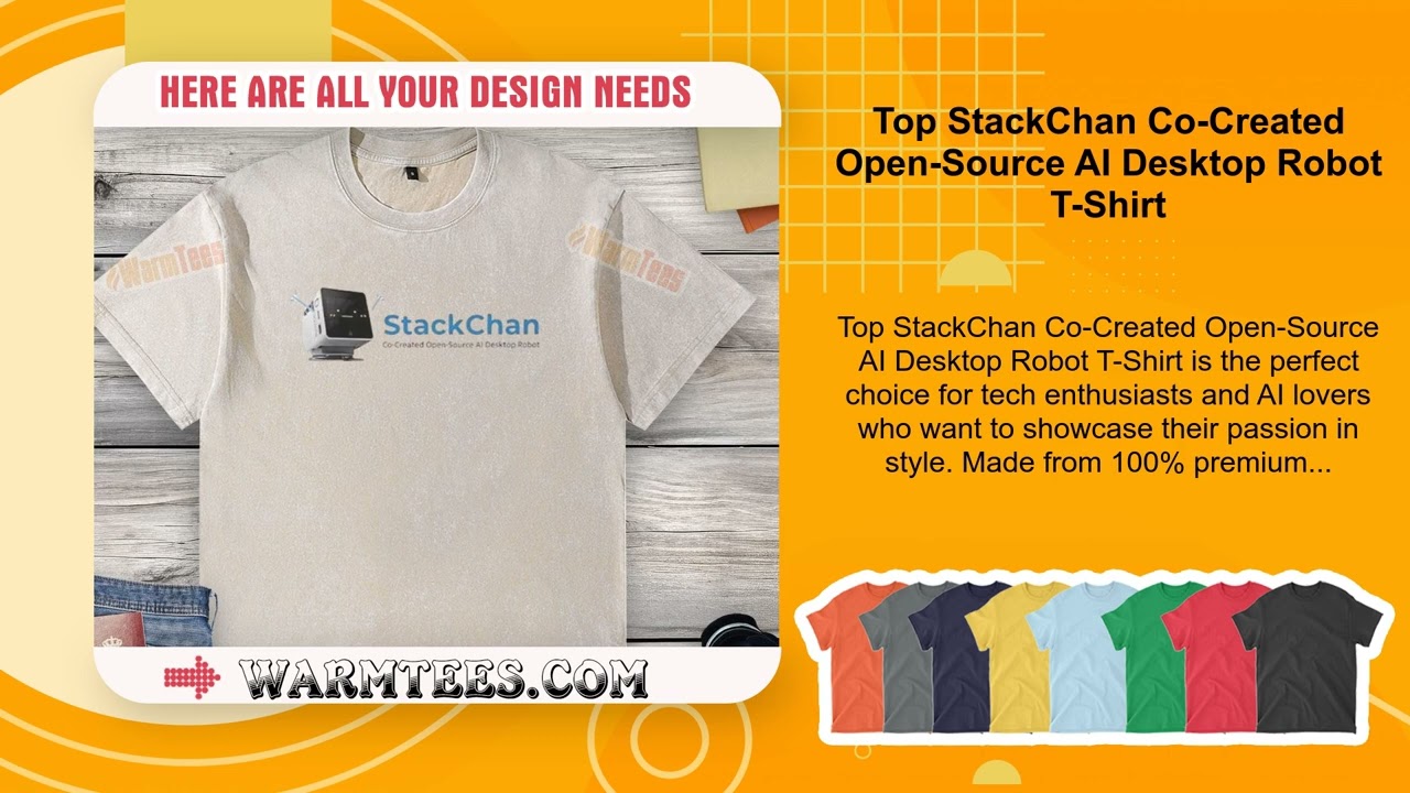 Top StackChan Co-Created Open-Source AI Desktop Robot T-Shirt