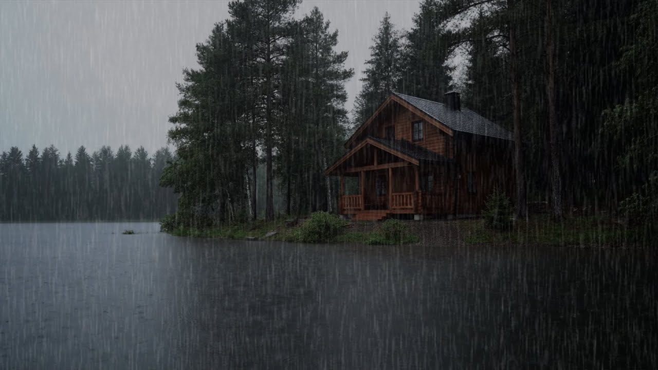 Goodbye Insomnia with Heavy Rain Sounds | Fall Asleep Fast, Relax & Reduce Stress – ASMR Sleep 🌧️
