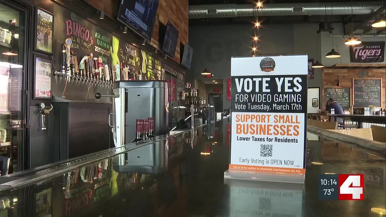 Some Edwardsville businesses push for video gaming machine expansion on primary ballot