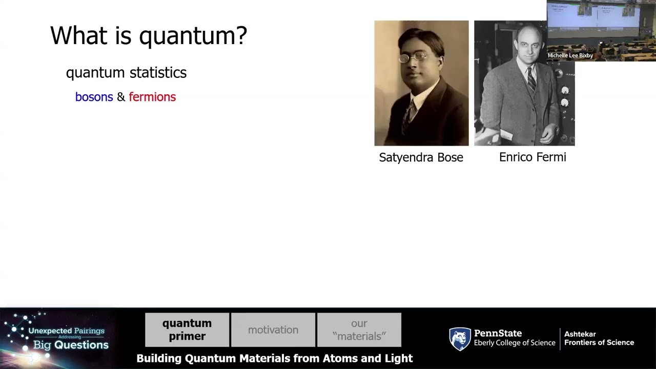 Ashtekar Frontiers of Science Lecture Presented by Bryce Gadway and Danielle Reifsnyder Hickey