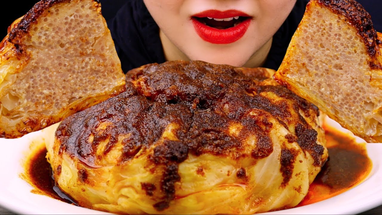 ASMR Viral Cabbage Boil 🥬 | Whole Stuffed Cabbage ASMR (No Talking)