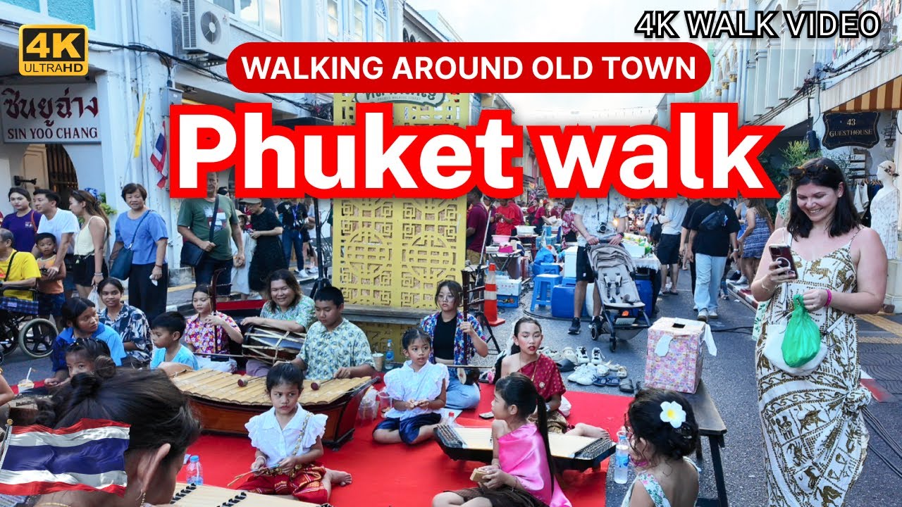 Phuket Old Town Sunday Night Market Walking | Thailand Travel