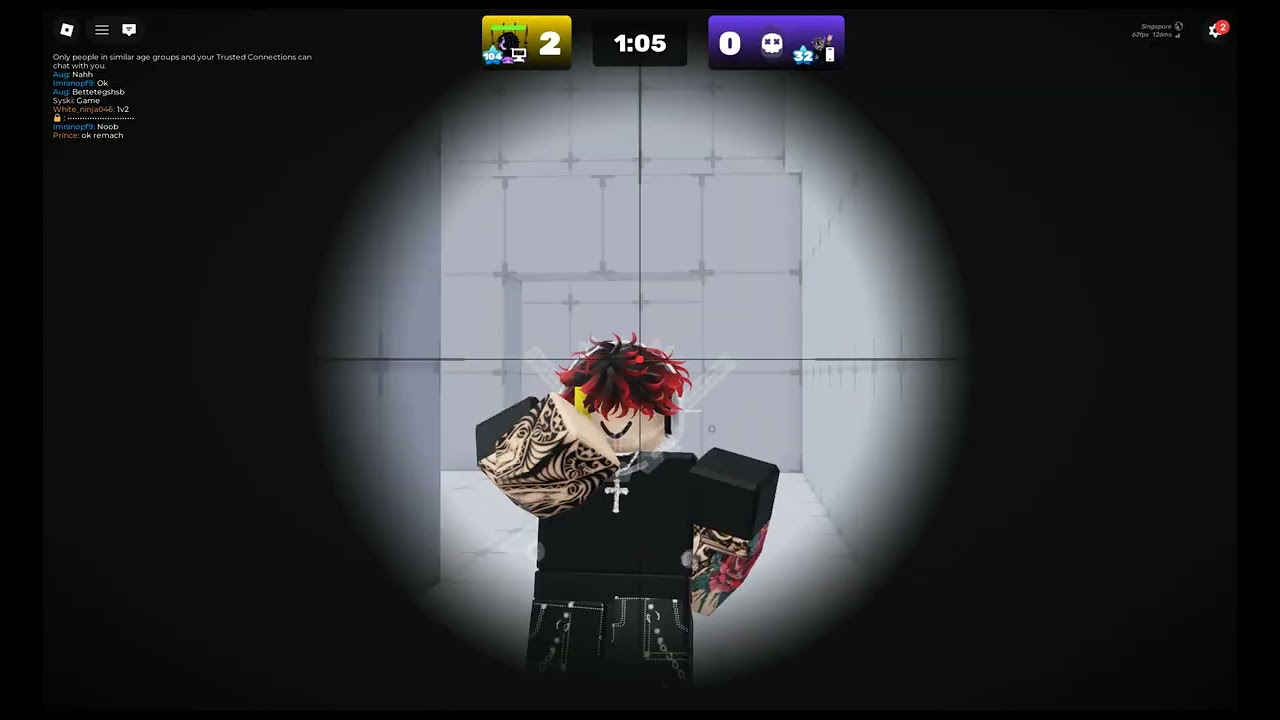 Clean 1v2 Sweep! Sniper + Knife Only 🎯 AGAIN -_- | Roblox Rivals