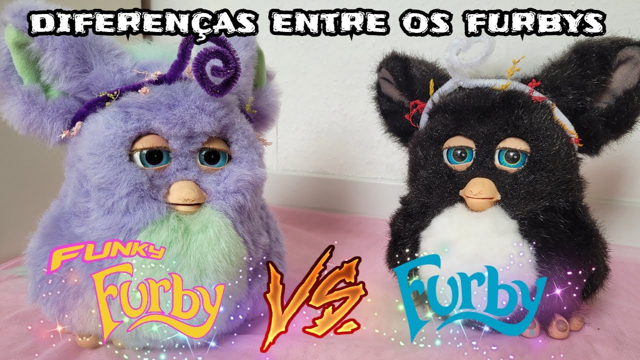 Diferenças Furby 2005 x Funky Furby Comparação lado a lado 🦉