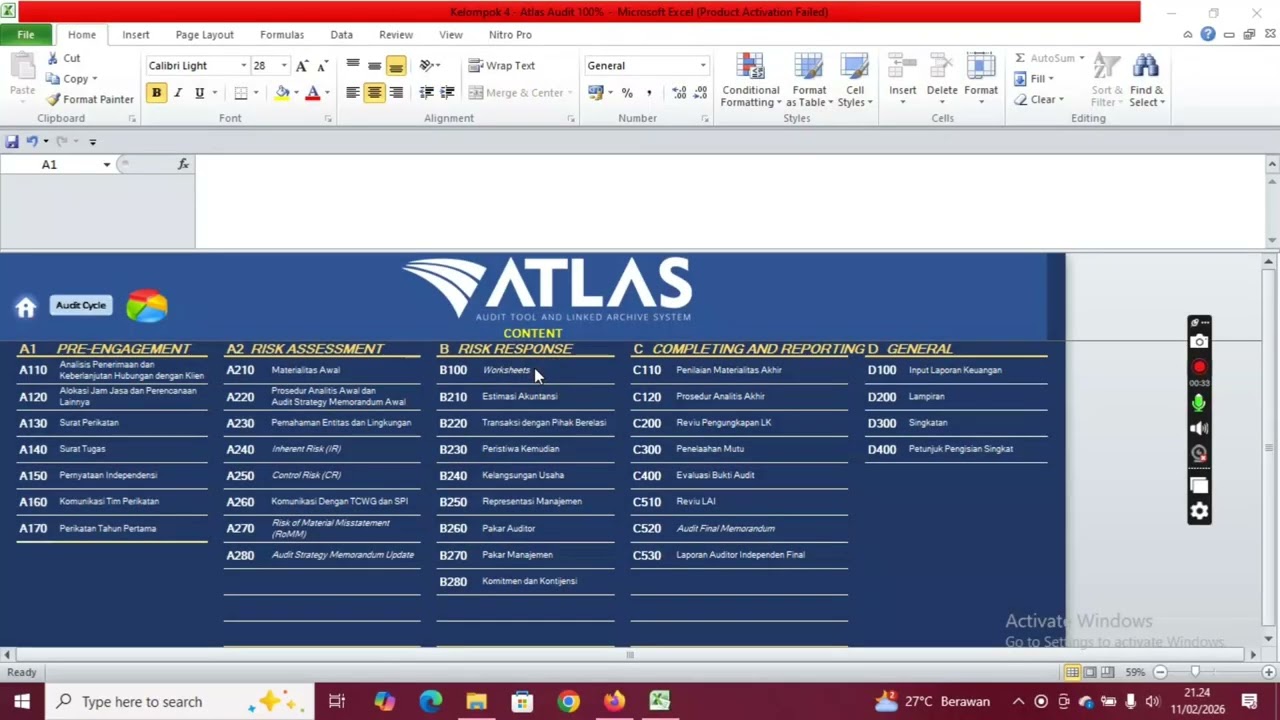 KELOMPOK  4 - Atlas B Risk Response B100 - B280 