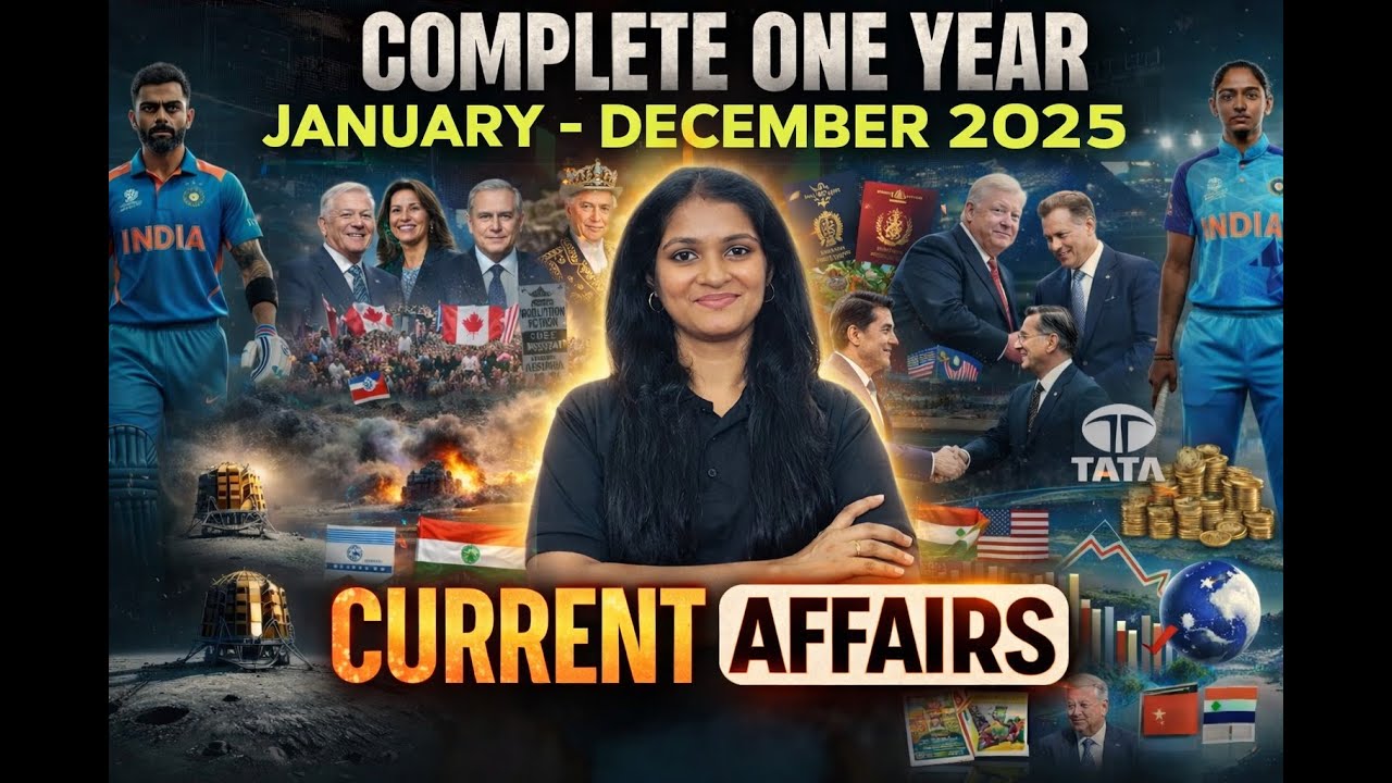 Assam Govt Exams Preparation | Last 1 Year Current Affairs | January - December 2025 | Sumita Ma'am