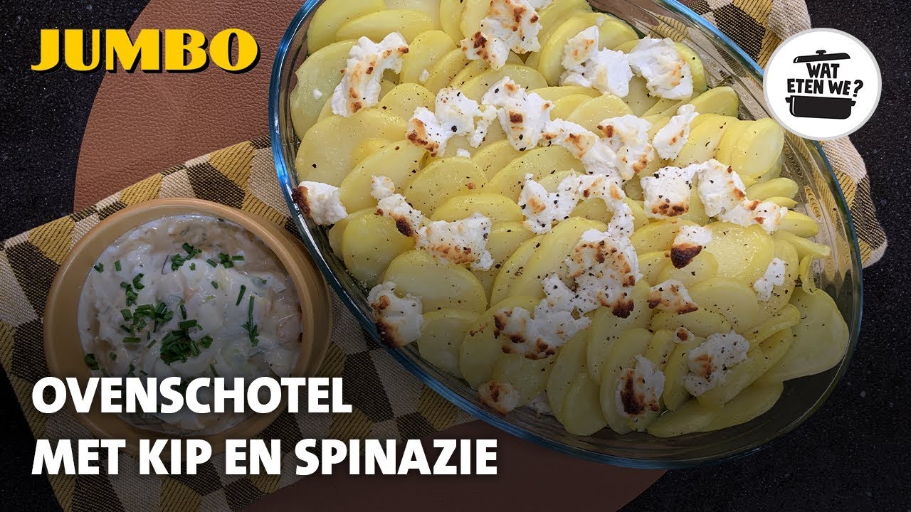 Wat eten we? Ovenschotel met kip en spinazie