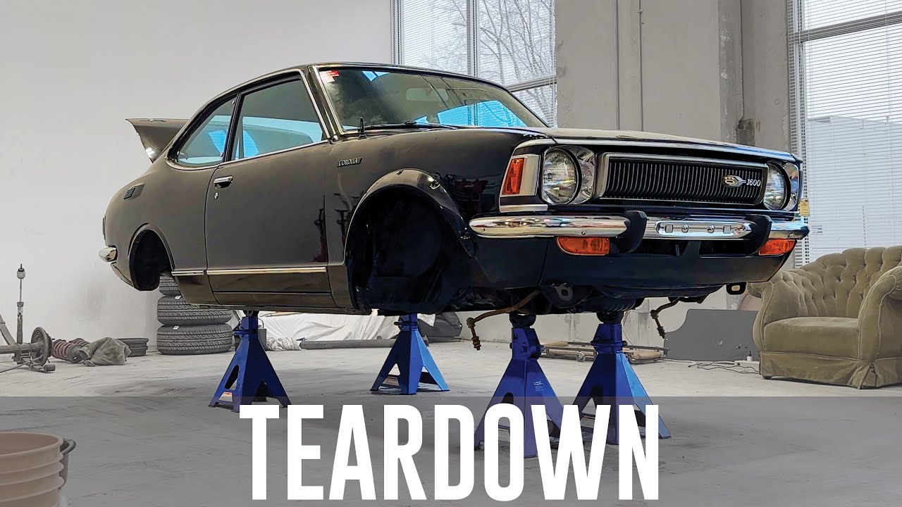 Toyota Corolla 1972 года: разборка ходовой части