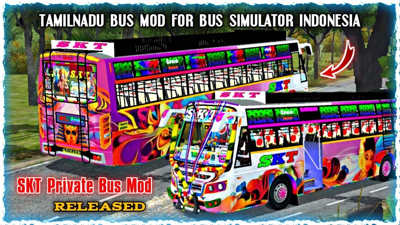 SKT private bus mod released download now || Tamilnadu private bus mod for BUSSID