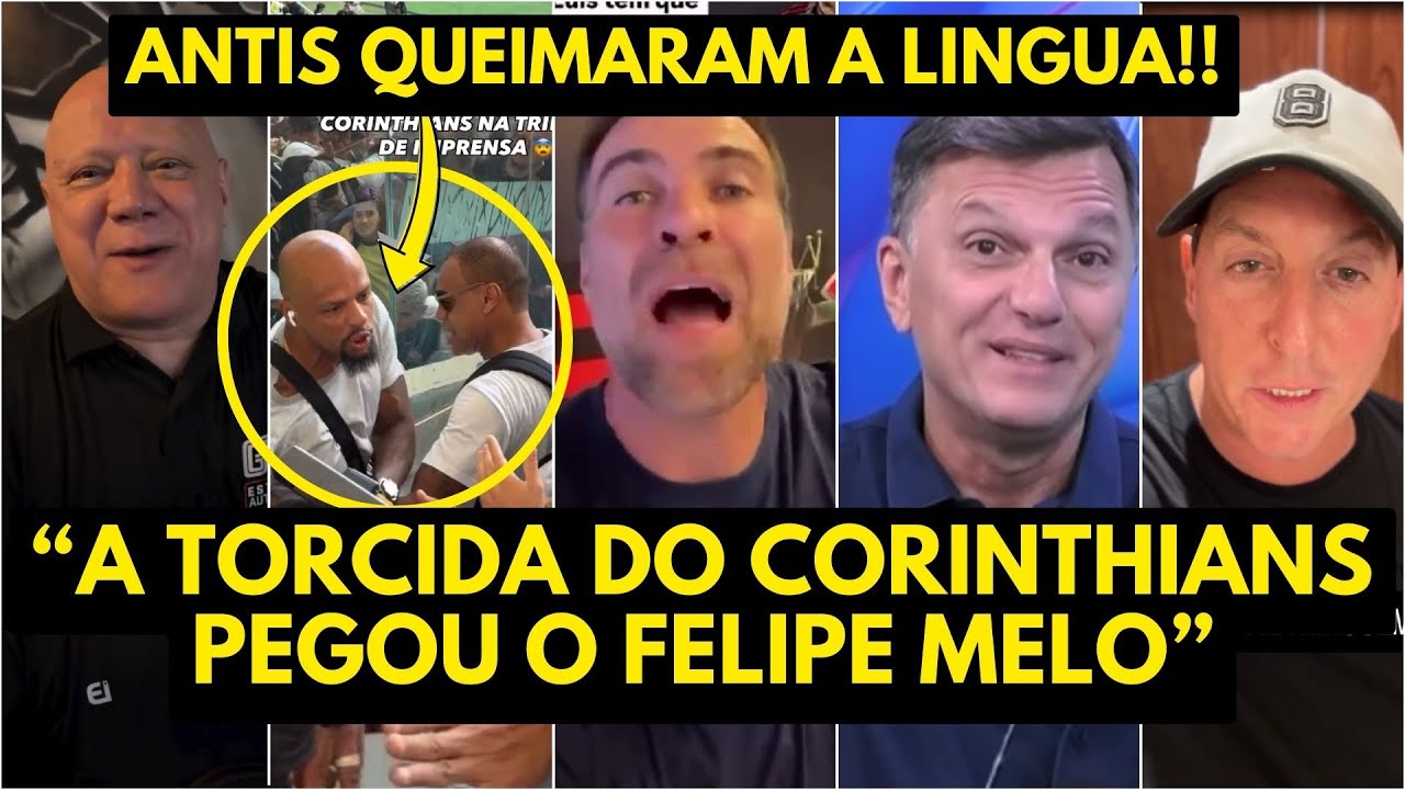 MEU DEUS! QUE ABSURDO! felipe melo é AGREDID0 por torcedores do CORINTHIANS MÍDIA reagiu A VITORIA!
