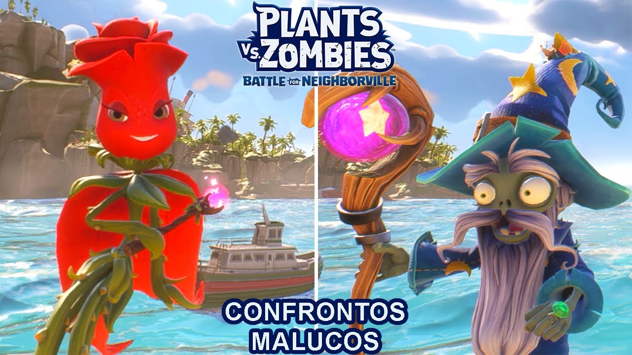 ROSAS Contra BRUXOS Plants vs Zombies BATTLE for NEIGHBORVILLE