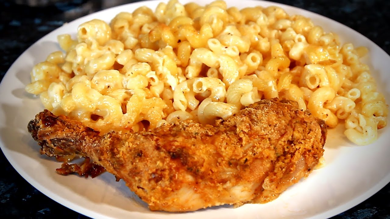 Macaroni and Cheese Recipe | Sunday Dinner | Creamy Macaroni Oven Fry Chicken ||Chef Ricardo Cooking