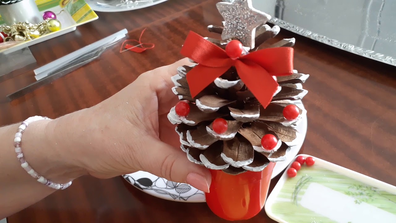 Arbolitos de Navidad con piñas/Christmas trees with pine cones 1/2 parte