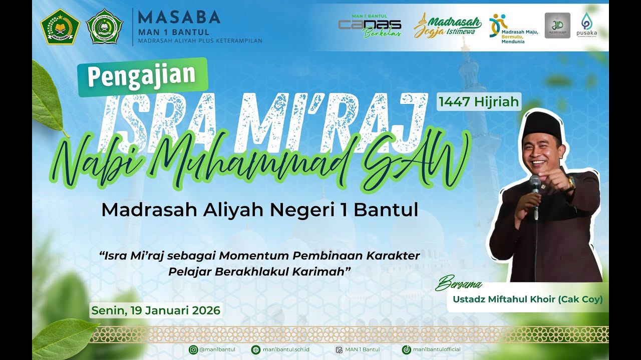 Pengajian ISRA MIRAJ Nabi Muhammad MAN 1 Bantul