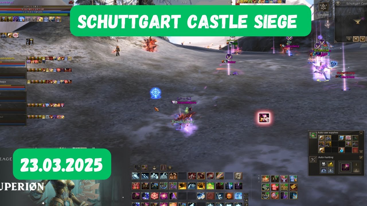 Lineage 2 EU Core. SM POV -  Schuttgart Castle Siege 23.03.2025