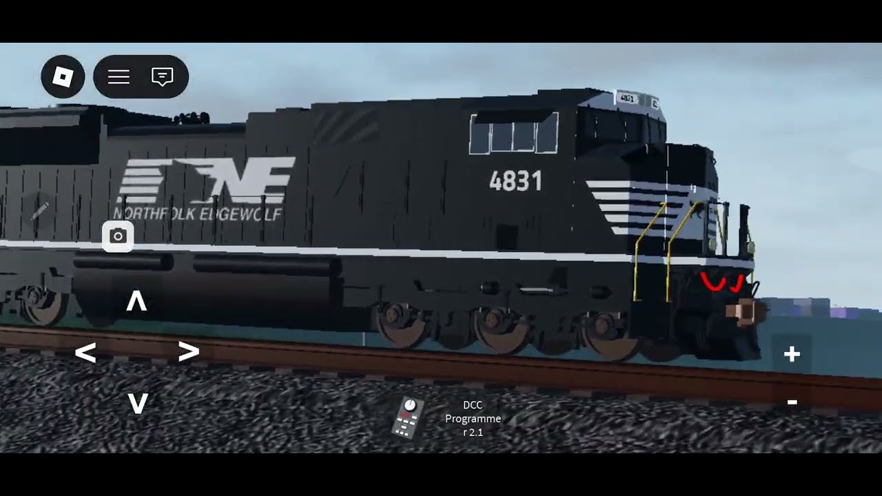 3 Norfolk Southern Locomotives Carrying a long freight train from Transit Yard - Ro Scale NC