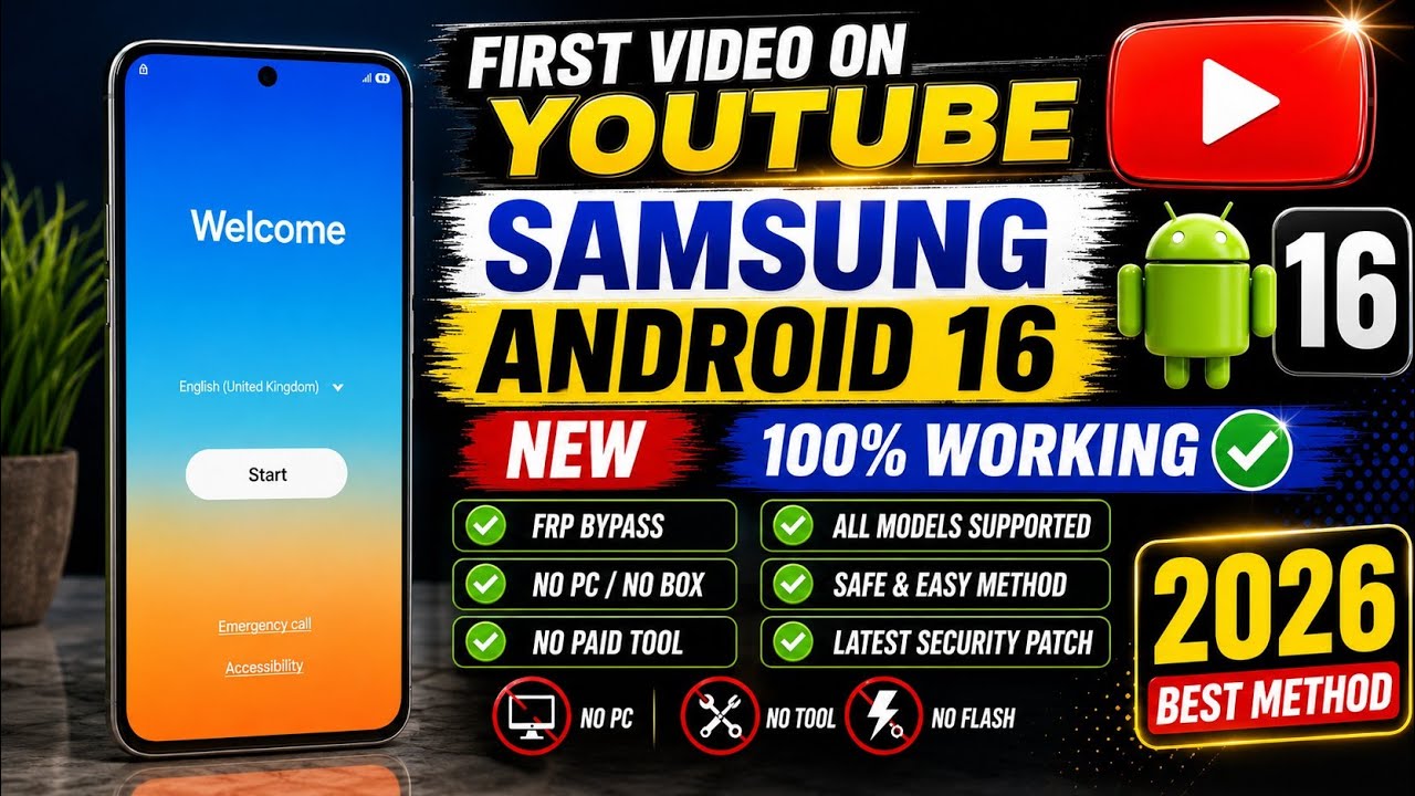 🔥 Samsung FRP Bypass 2026 | Android 14/15/16/| No PC | Latest Working Method | Easy Unlock 🔓