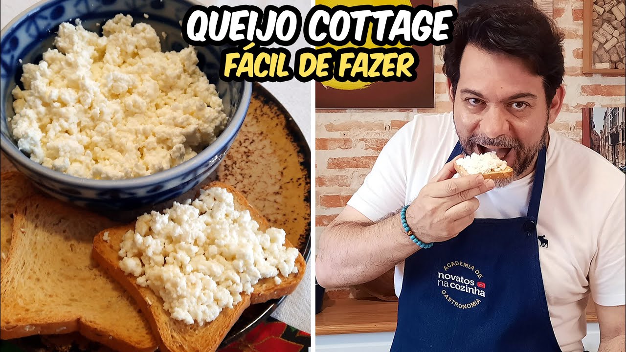 Como fazer QUEIJO COTTAGE | Receita de COTTAGE Caseiro | LOWCARB | Novatos na Cozinha