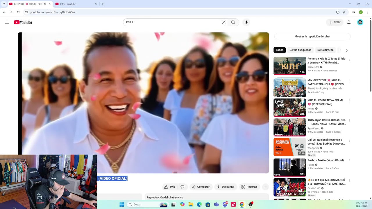 Escuchando GEEZYDEE ❌ KRIS R - PARCHE TRANQUI ❤️ (VIDEO OFICIAL)