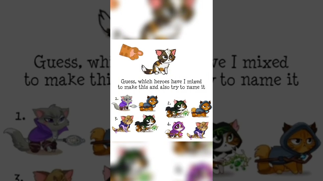 Guess, which heroes have I mixed to make this | Castle Cats | Meow Meow