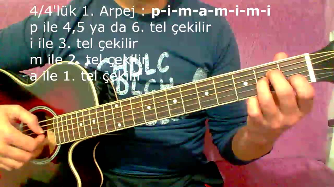 Gitar Dersi - Arpej Atma (4/4'lük arpejler)