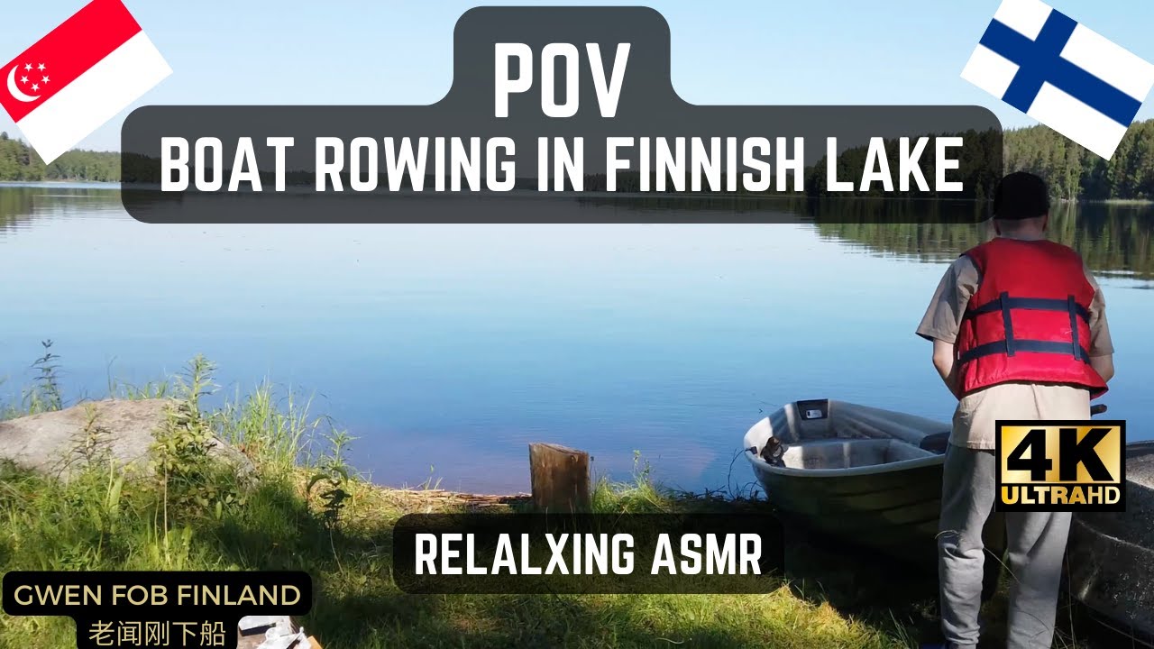 Boat rowing | Finnish Lake | ASMR