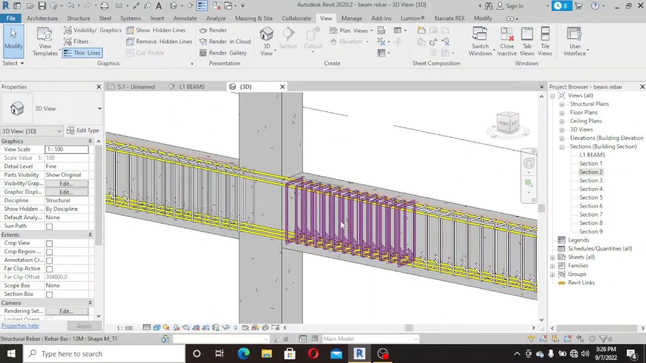 How to change the color of Rebar in Revit | Revit 2020 |