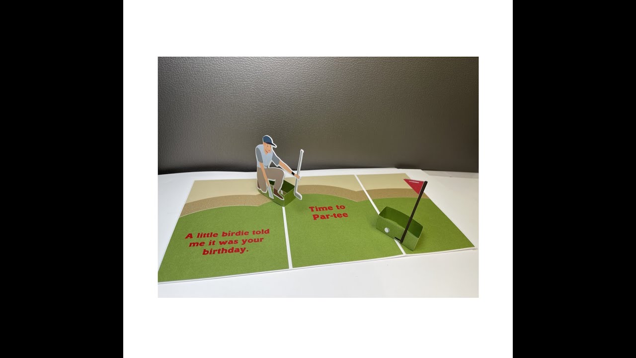 Golfer Pop Up Card
