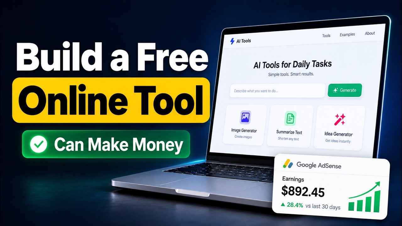 I Built a FREE Tool Website with AI + Google AdSense
