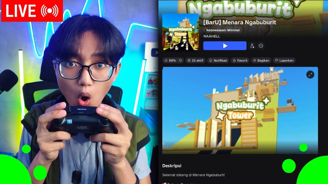 🔴 LIVE | Ngabuburit Didalam Tower Yok!!! #robloxindonesia  #ghifamusnfx #shorts
