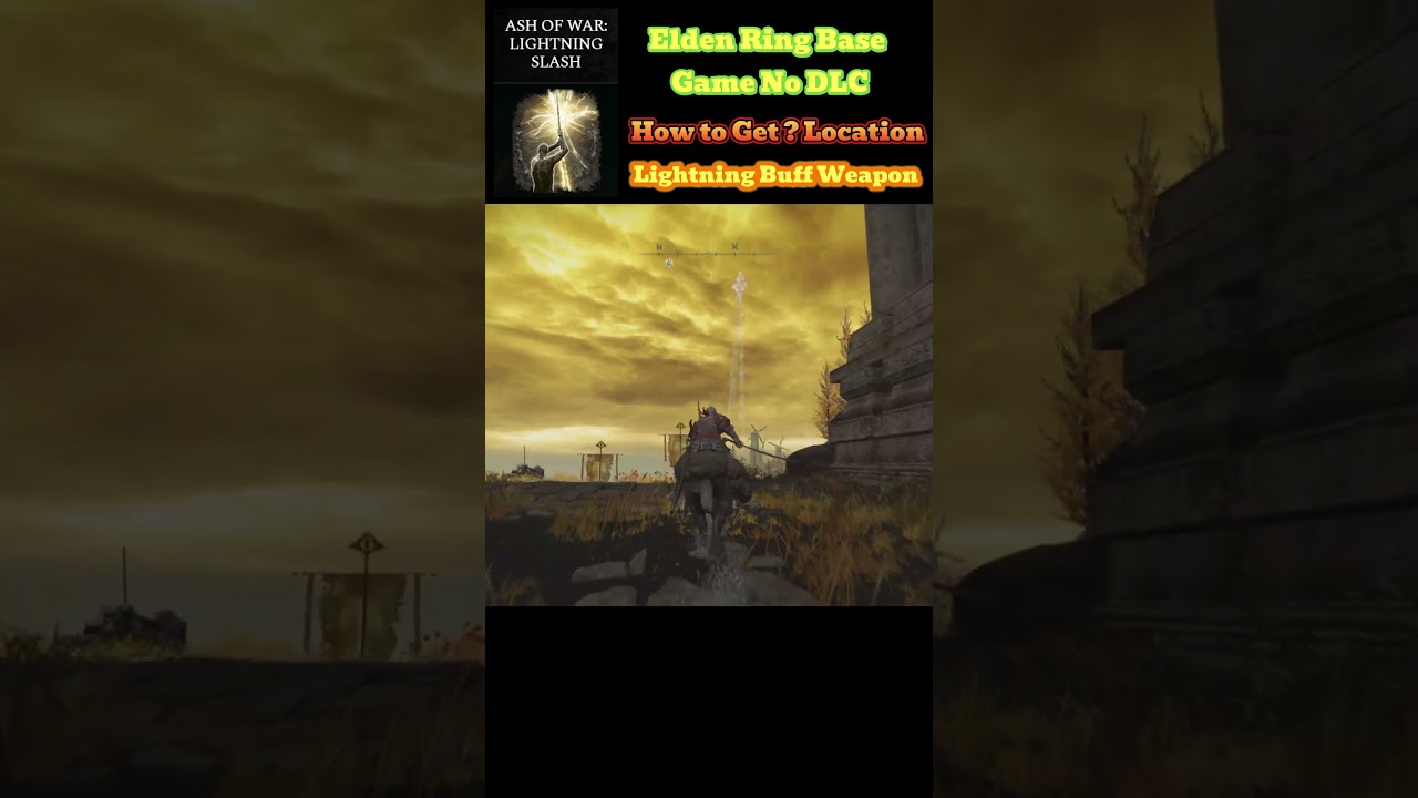 Lightning Slash Ash of War Location Elden Ring Lightning Buff Weapon