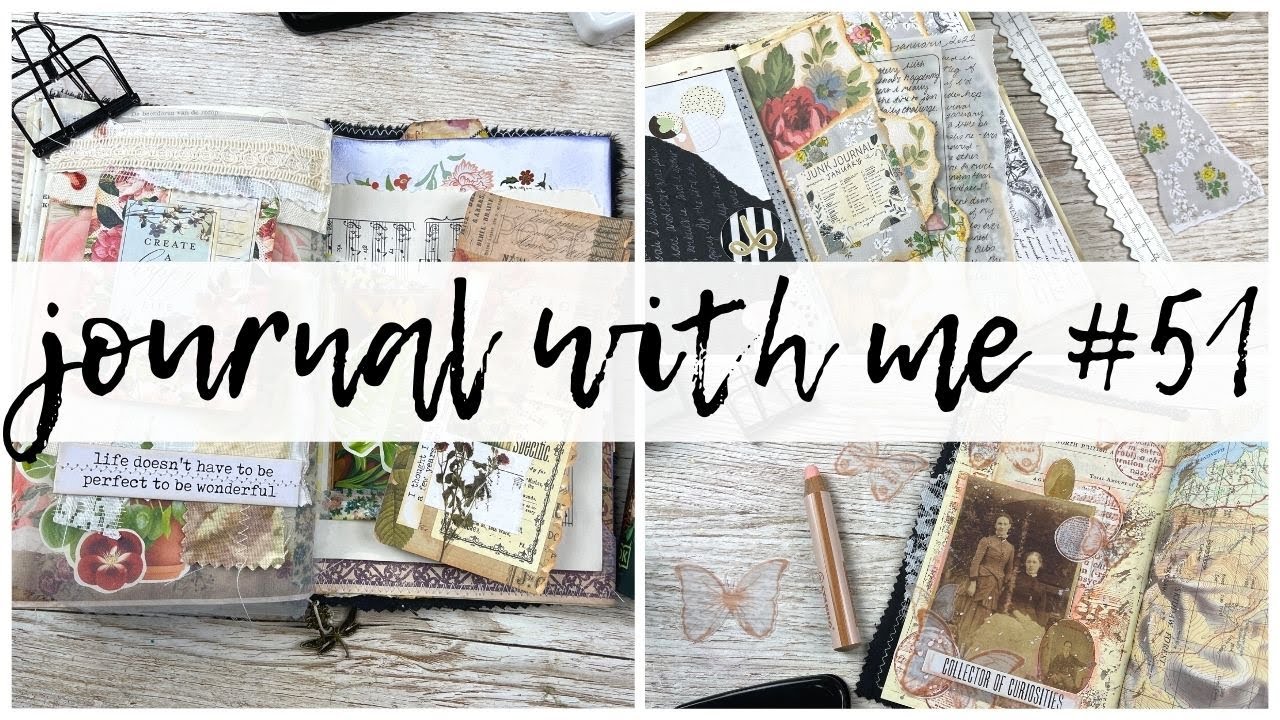 JOURNAL WITH ME | 51 | Using #junkjournaljanuary Prompts | ms.paperlover | 2022