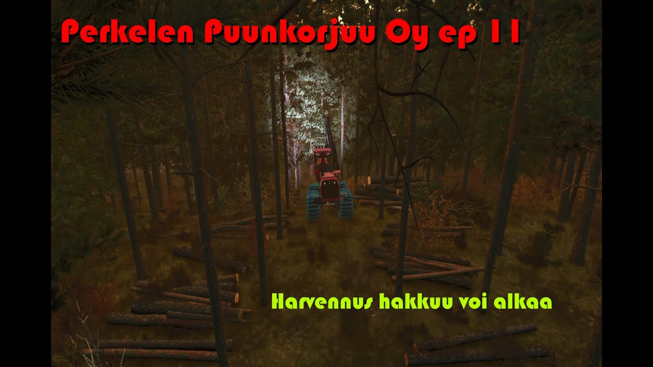 Perkelen puunkorjuu oy ep11.farming simulator 25 ,tässä jaksossa opimme harvennus hakkuista,