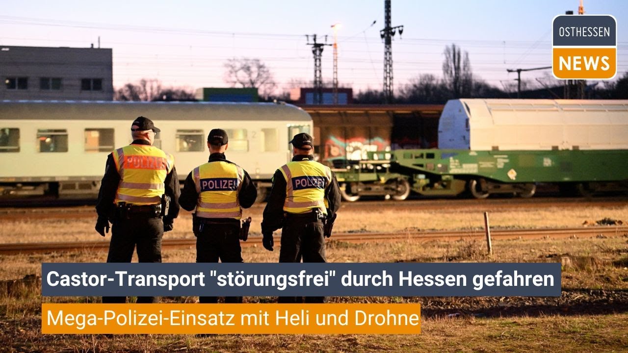 FULDA: Atommüll fährt durch Fulda - Mega Polizeieinsatz