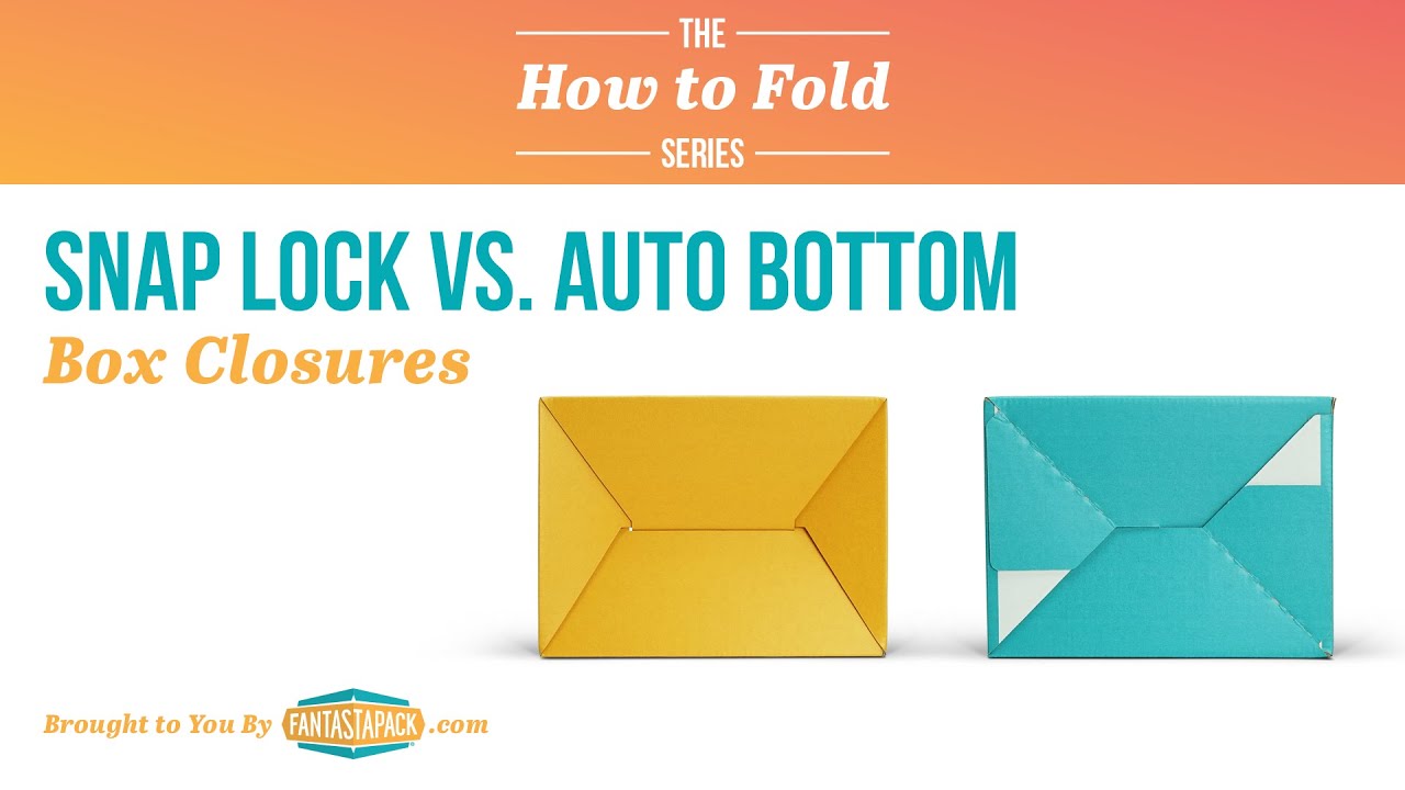 How to Fold Snap Lock Box vs. Auto Bottom Box - Tutorial | Fantastapack