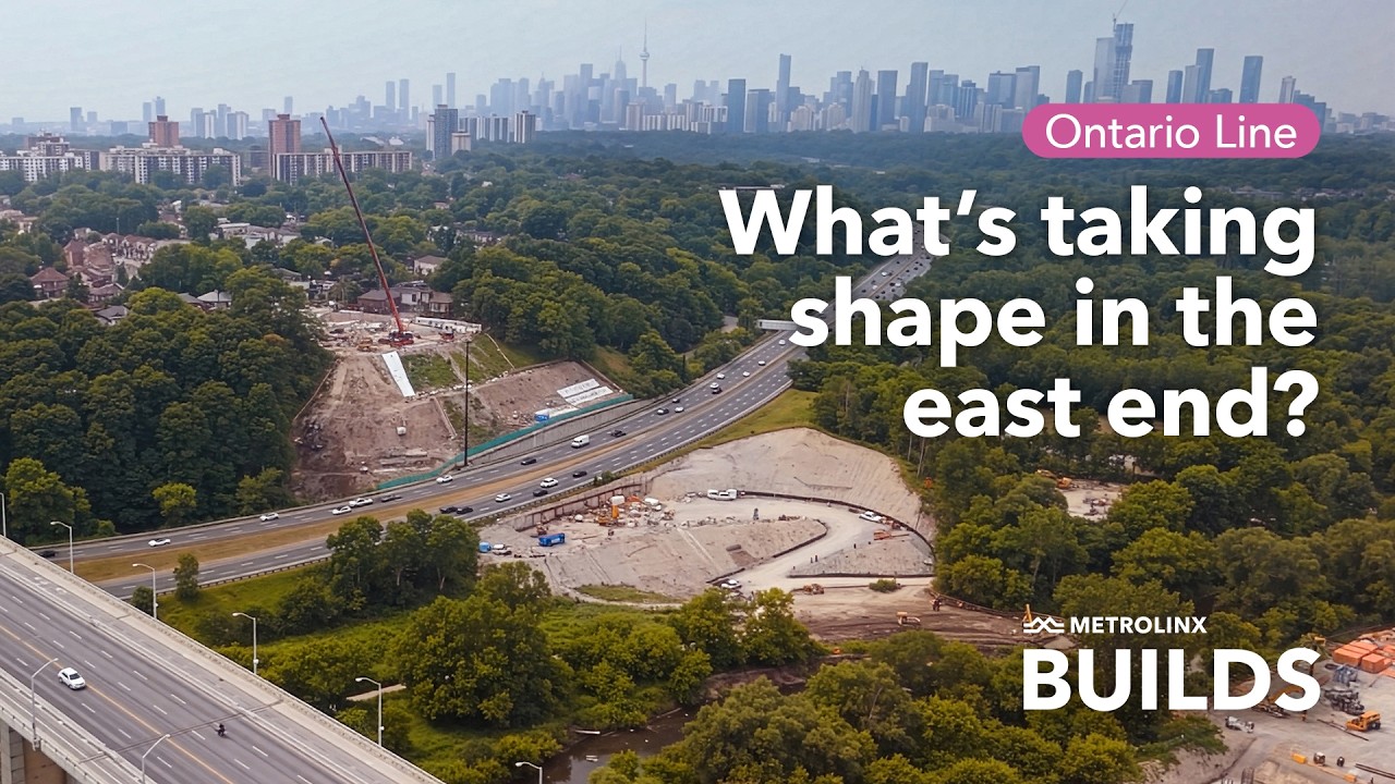 Construction underway on the Ontario Line's elevated guideway