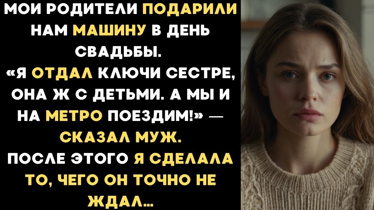 Муж отдал машину, которую мои родители подарили нам на свадьбу, своей сестре. Но я поступила так...