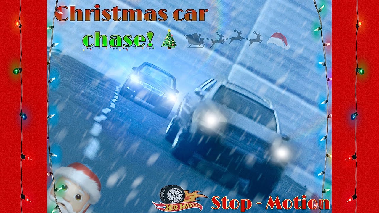 Toy car chase stop motion