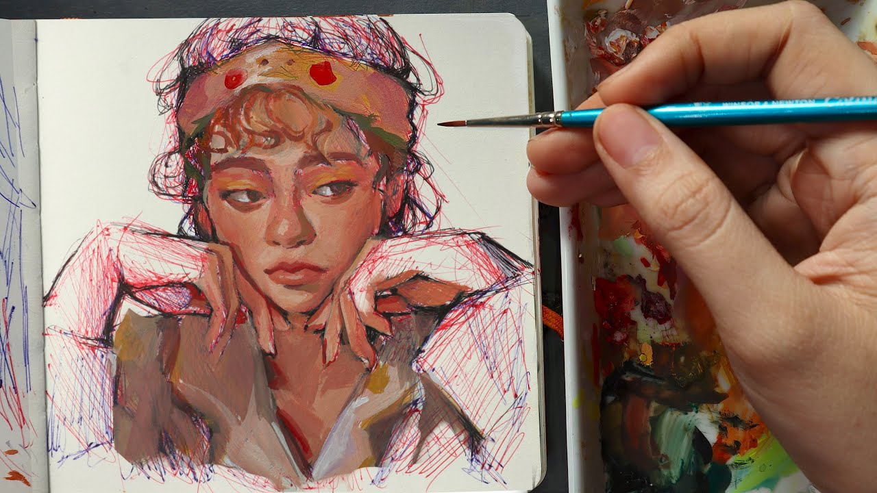 Painting over my pen sketches #3